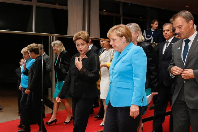 Brasília - DF, 19/08/2015. Presidenta Dilma Rousseff durante jantar de trabalho com a chanceler da República Federal da Alemanha, Angela Merkel no Palácio da Alvorada. Foto: Roberto Stuckert Filho/PR